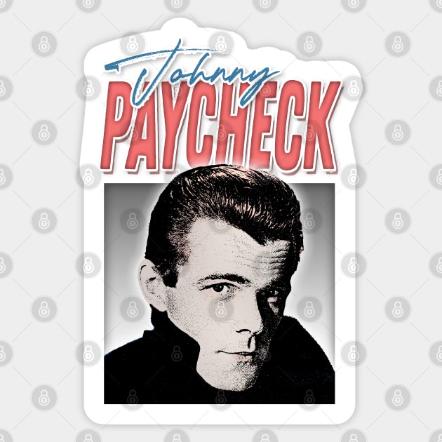 Johnny Paycheck / Retro Style Country Artist Fan Design Sticker by DankFutura